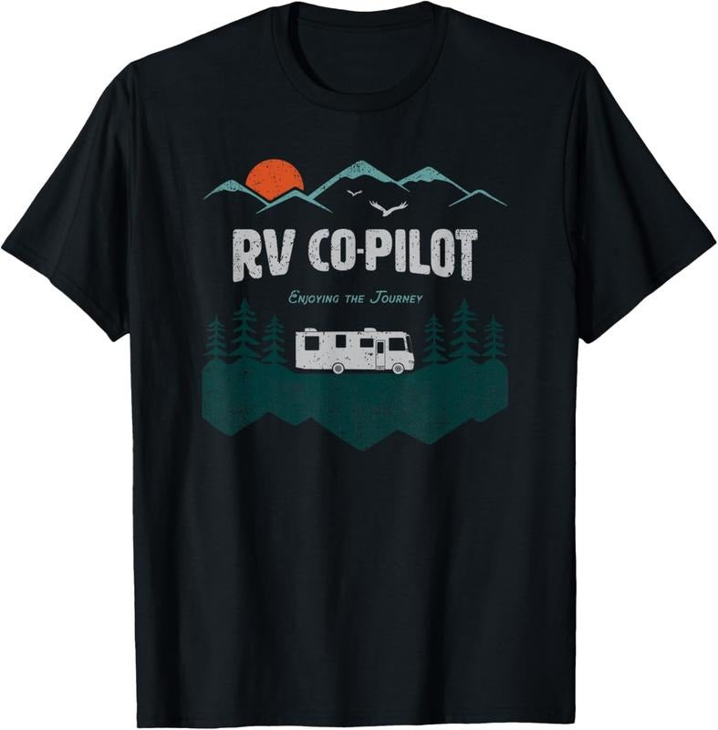 100% Cotton RV Co-Pilot Camping Motorhome Travel Vacation Gift T-Shirt Hoodie Sweatshirt | PrintMintTees.com
