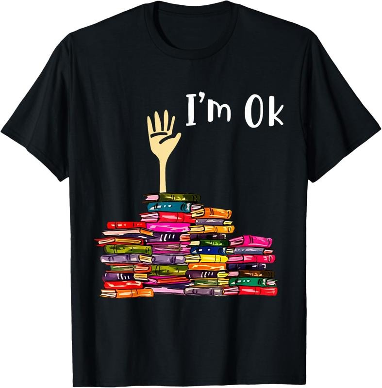 100% Cotton Reading Books Librarian Reader Nerd I'M Ok Teacher School Shirt Hoodie Sweatshirt
