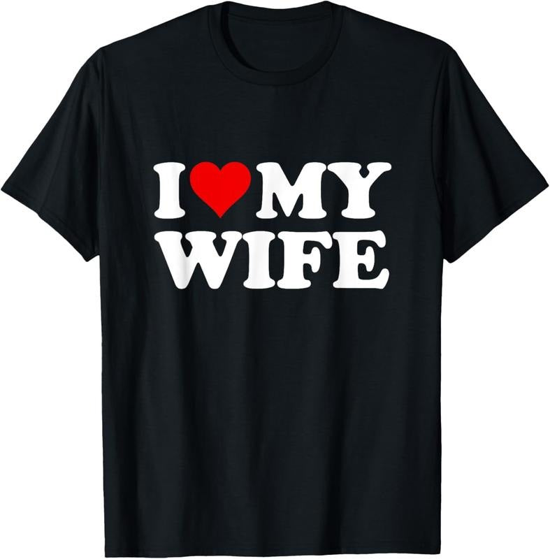 100% Cotton Red Heart I Love My Wife T-Shirt Hoodie, Sweatshirt | PrintMintTees.com