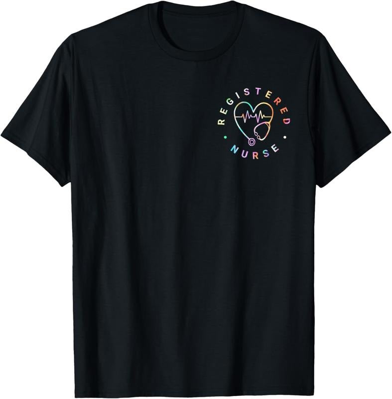 100% Cotton Registered Nurse Heart Beat Tie Dye Long Sleeve RN Nursing T-Shirts, Hoodie, Sweatshirt