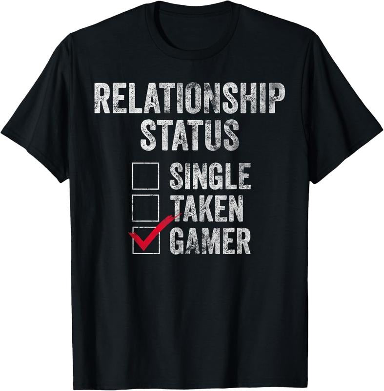 100% Cotton Relationship Status Single Taken Gamer Shirt Video Gamer T-Shirt Hoodie, Sweatshirt | PrintMintTees.com