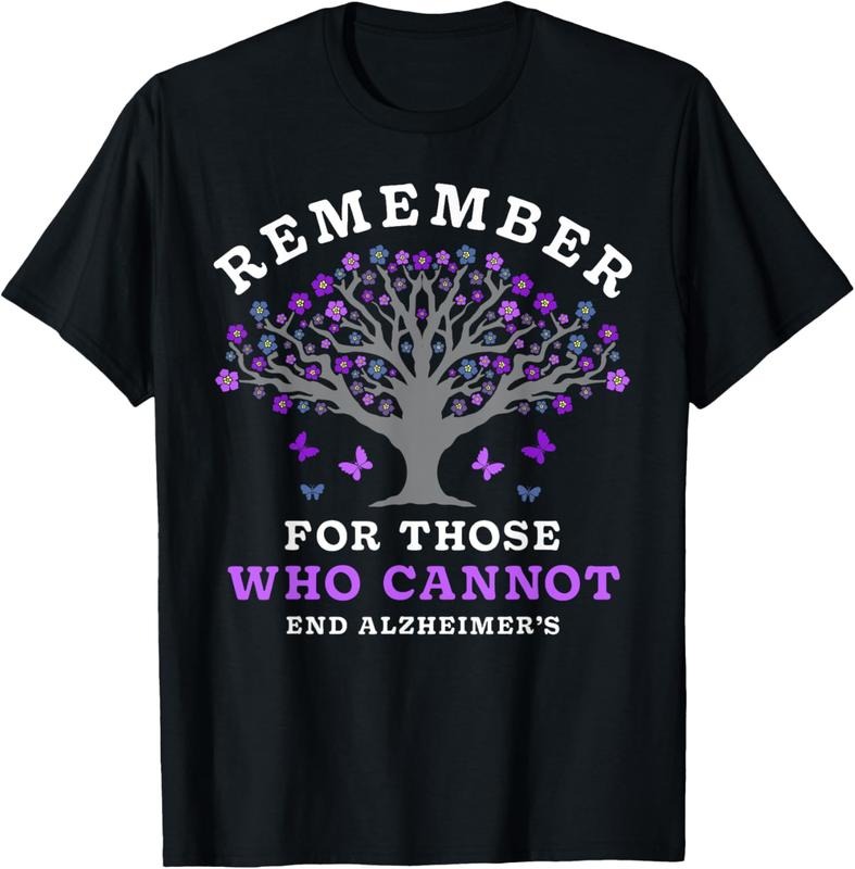 100% Cotton Remember For Those Who Cannot Alzheimer's Awareness Dementia T-Shirt Hoodie Sweatshirt | PrintMintTees.com