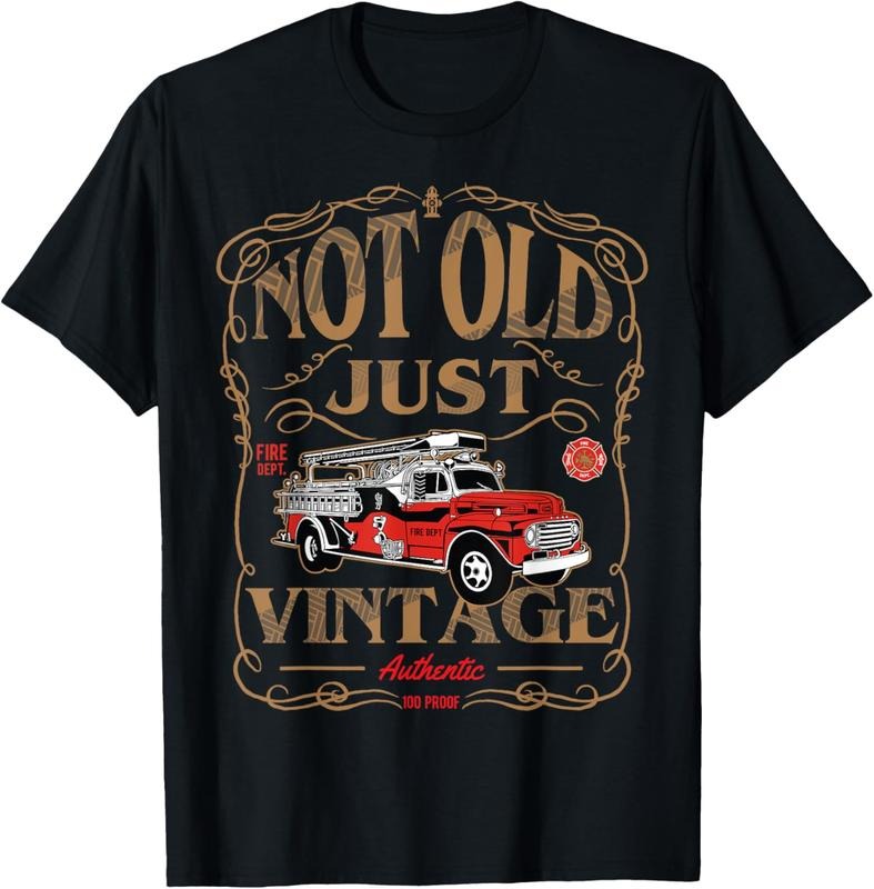 100% Cotton Retired Firefighter Shirt Old Fireman Fire Fighter T-Shirts, Hoodie, Sweatshirt