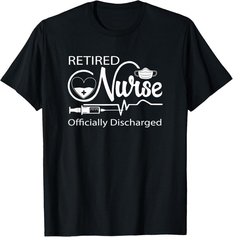 100% Cotton Retired Nurse Officially Discharged Retirement Party Shirt Hoodie Sweatshirt