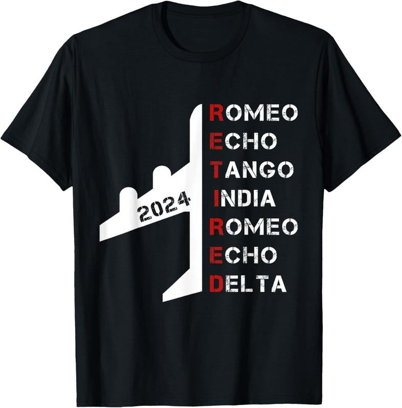 100% Cotton Retired Pilot 2024 Phonetic Alphabet Retirement T-Shirts, Hoodie, Sweatshirt