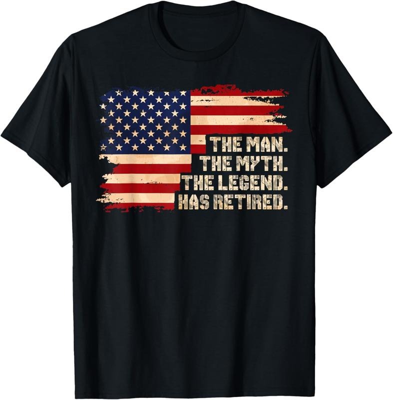 100% Cotton Retirement Legend Has Retired American Flag Male T-Shirts, Hoodie, Sweatshirt