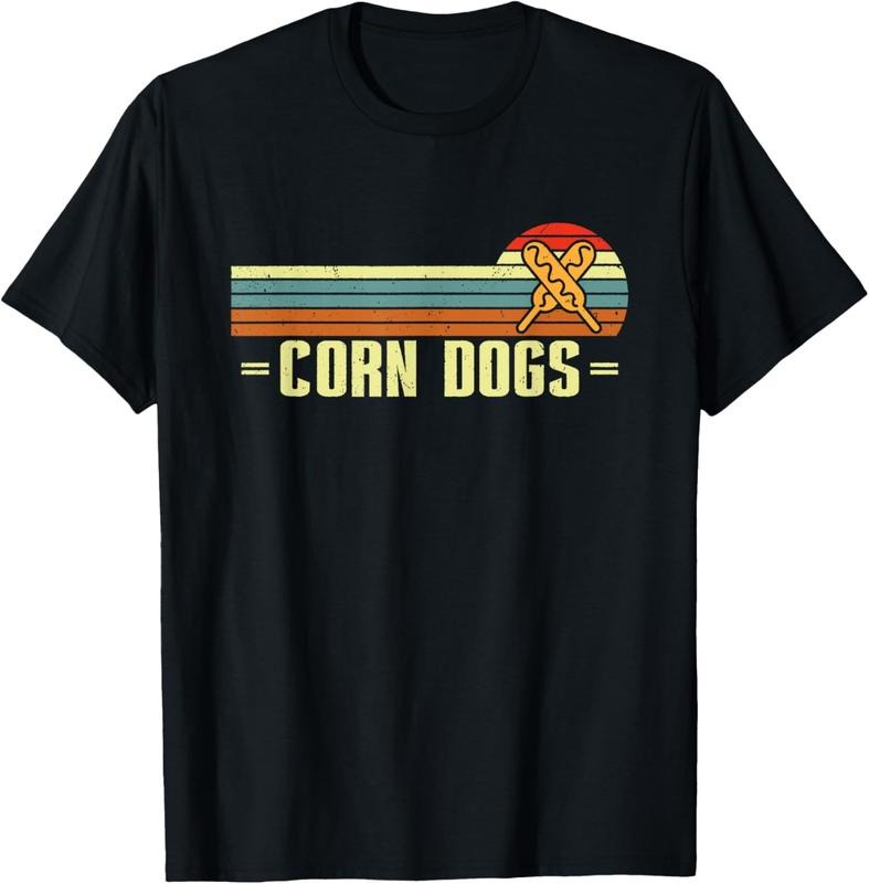 100% Cotton Retro Corn Dogs On A Stick Lover Vintage T-Shirt Hoodie Sweatshirt | PrintMintTees.com
