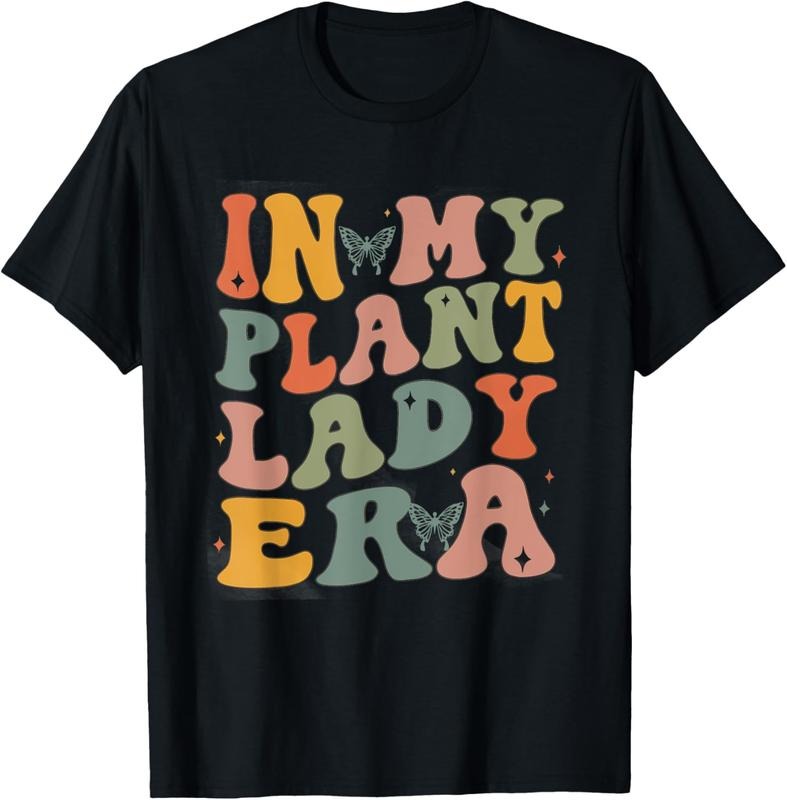 100% Cotton Retro Groovy My Plant Lady Era Xmas Gardening Plant Mom T-Shirts, Hoodie, Sweatshirt