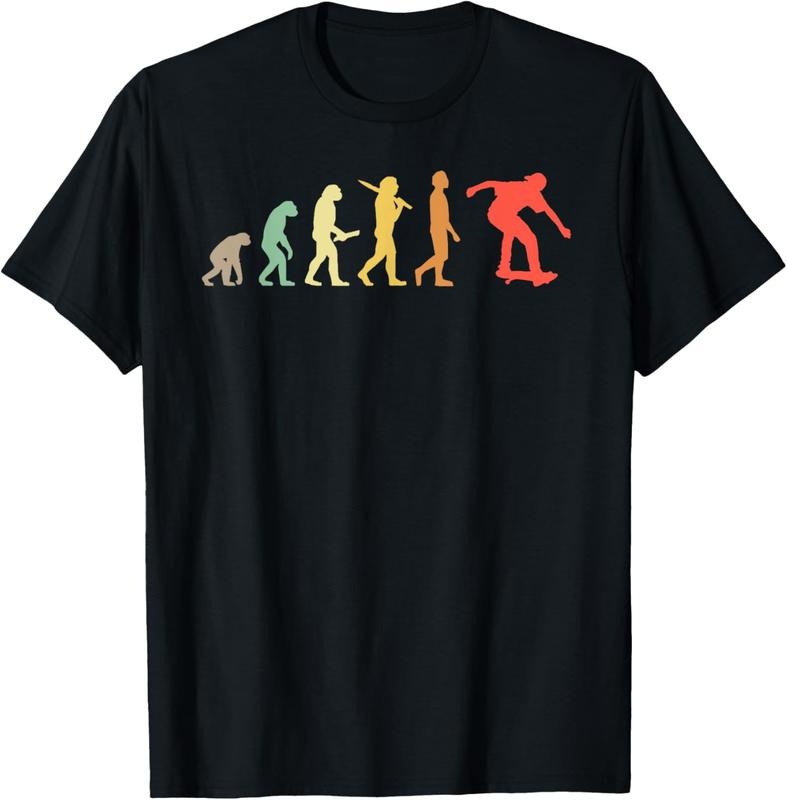 100% Cotton Retro Skating Evolution Gift For Skaters & Skateboarders T-Shirt Hoodie Sweatshirt | PrintMintTees.com