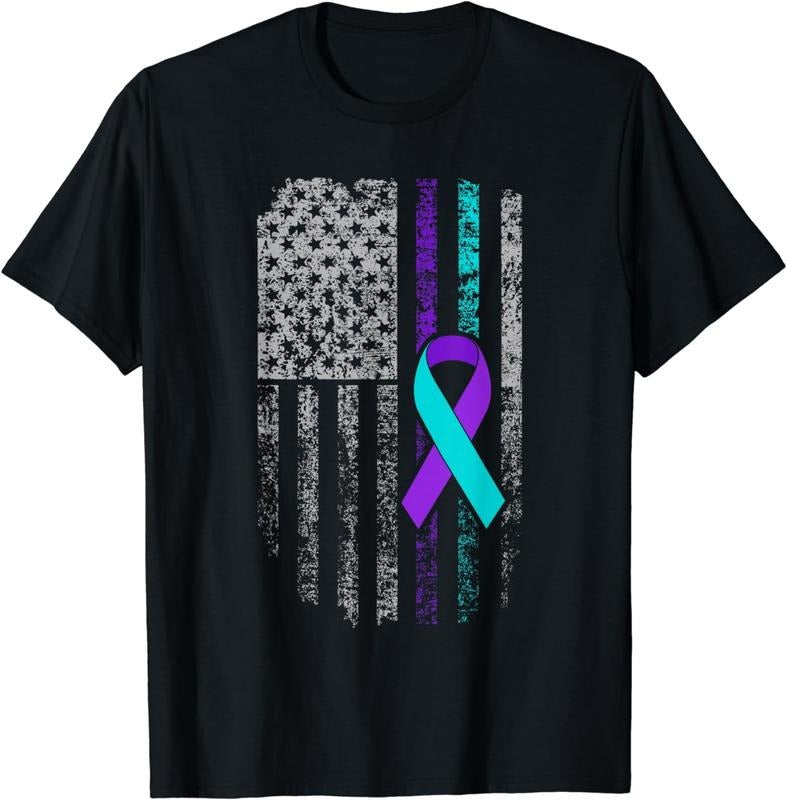 [100% Cotton]Ribbon Support T-Shirt Hoodie Sweatshirt | PrintMintTees.com