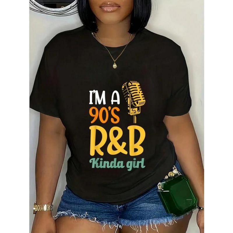100% Cotton Rnb Hip Hop Soul Music Clothing I'm A 90's R&B Kinda Girl T-Shirt style 03 Hoodie Sweatshirt | PrintMintTees.com