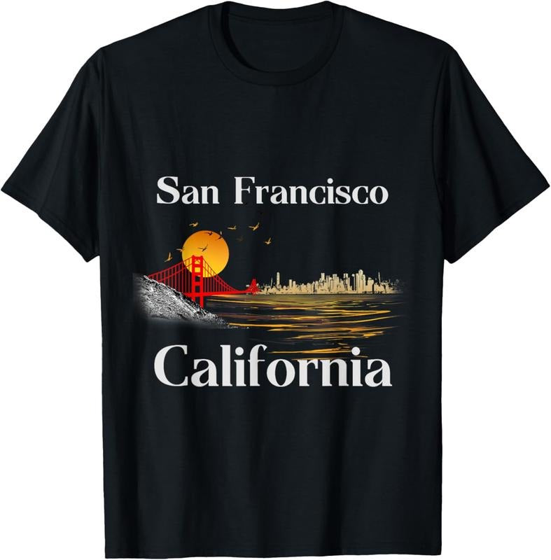 100% Cotton San Francisco California Cityscape Men Women and Youth T-Shirt Hoodie Sweatshirt | PrintMintTees.com
