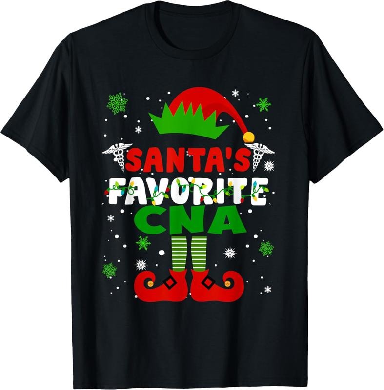 100% Cotton Santa'S Favorite CNA Funny T-Shirts, Hoodie, Sweatshirt