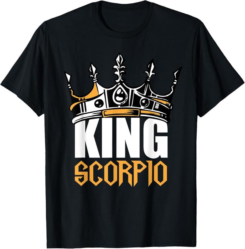 100% Cotton Scorpio Birthday Gifts - King Scorpio Zodiac T-Shirt T-Shirt Hoodie Sweatshirt | PrintMintTees.com