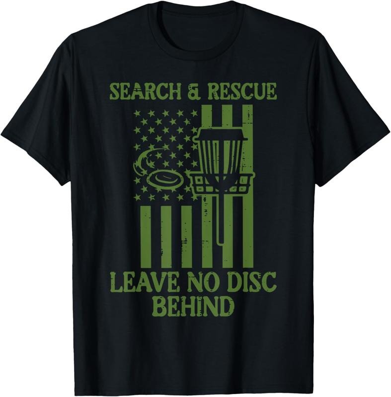 100% Cotton Search Rescue No Disc Behind Flag Frisbee Golf Men Women  T-Shirt Hoodie Sweatshirt | PrintMintTees.com