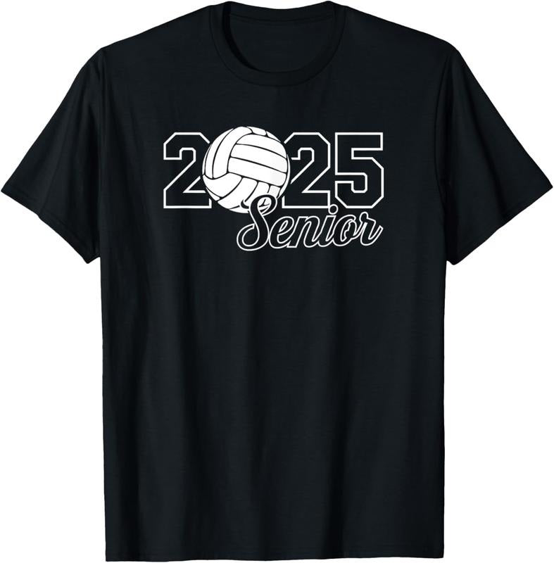 100% Cotton Senior 2025 Volleyball Mom High School Graduation Outfit Pro T-Shirt Hoodie, Sweatshirt | PrintMintTees.com
