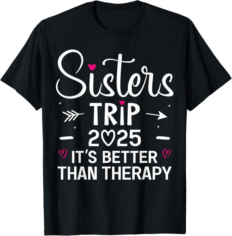 100% Cotton Sisters Trip 2025 Weekend Vacation Lover Road Trip Shirt Hoodie Sweatshirt