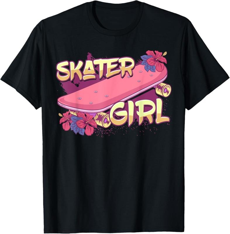 100% Cotton Skater Girl Skateboard Skateboarding T-Shirts, Hoodie, Sweatshirt