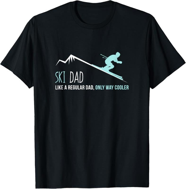100% Cotton Ski Dad Funny Cute Winter Skiing Gift T-Shirt Hoodie, Sweatshirt | PrintMintTees.com