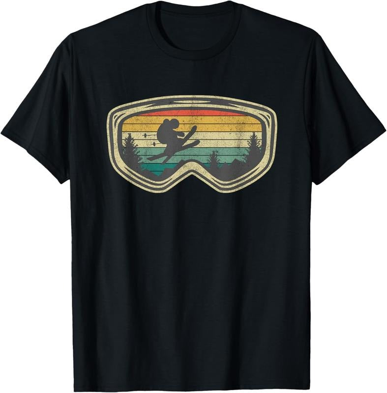 100% Cotton Ski Goggles Mountain Snow Skiing Retro Winter Vacation Gift T-Shirt Hoodie Sweatshirt | PrintMintTees.com