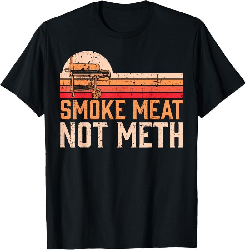 100% Cotton Smoke Meat Not Meth Brisket BBQ Grill T-Shirt Hoodie, Sweatshirt | PrintMintTees.com