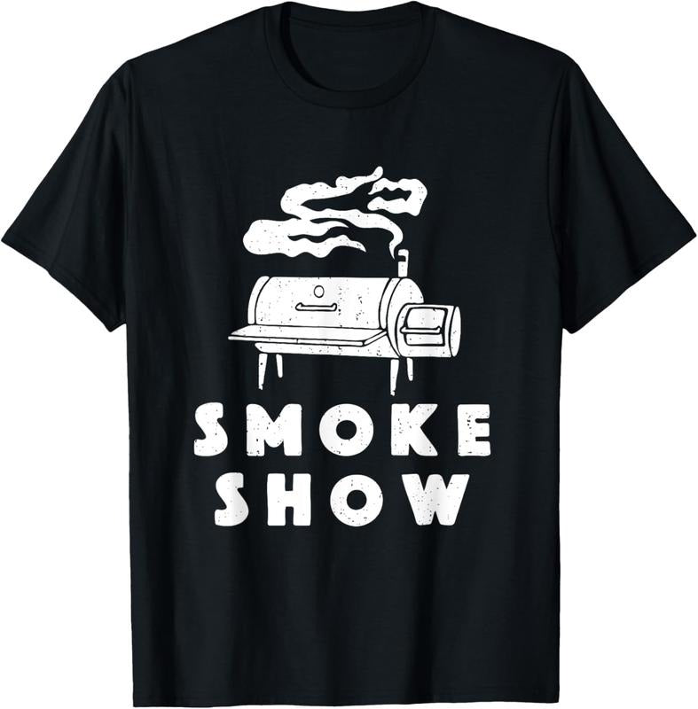 100% Cotton Smoke Show Funny BBQ Grilling Meat Grill Burnt Ends Barbecue T-Shirt Hoodie Sweatshirt | PrintMintTees.com
