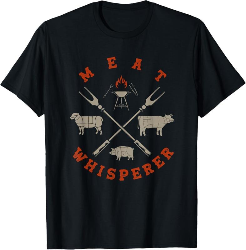 100% Cotton Smoked BBQ Grilling Meat Smoking Meat Whisperer Barbecue T-Shirt Hoodie, Sweatshirt | PrintMintTees.com