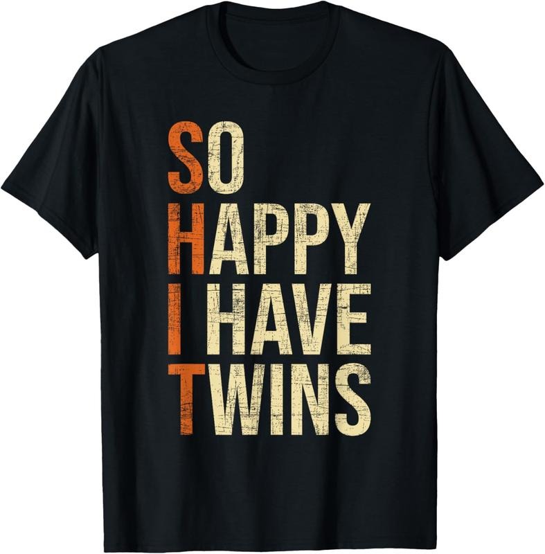 100% Cotton So Happy I Have Twins - Twin Dad Father Mother Of Twins T-Shirt Hoodie, Sweatshirt | PrintMintTees.com