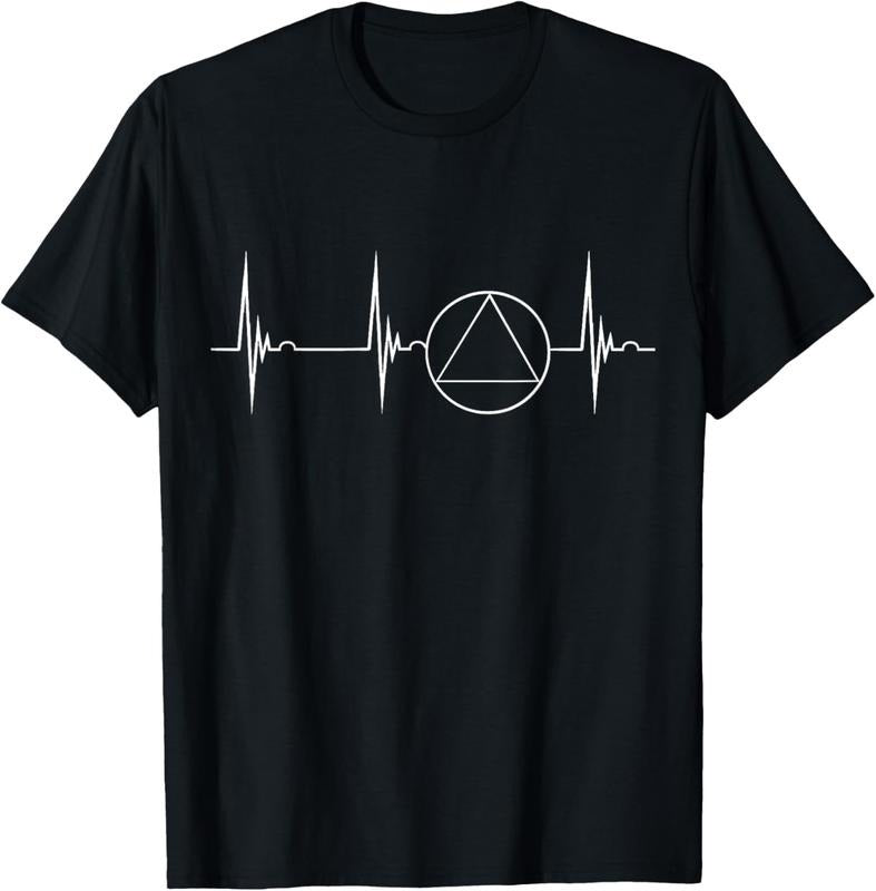 100% Cotton Sober Recover Sobriety Heartbeat EKG Pulse Abstinence T-Shirt Hoodie, Sweatshirt | PrintMintTees.com