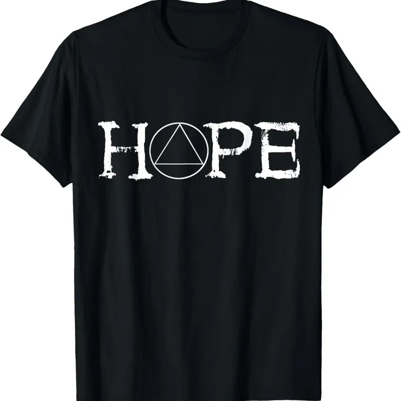 100% Cotton Sobriety Hope Recovery Alcoholic Abstinence Sober AA Support T-Shirt Hoodie Sweatshirt | PrintMintTees.com