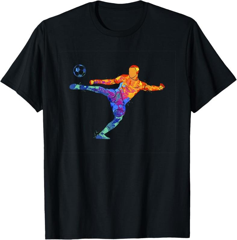 100% Cotton Soccer Athlete Sports Graphic Drawing T-Shirt Hoodie Sweatshirt | PrintMintTees.com