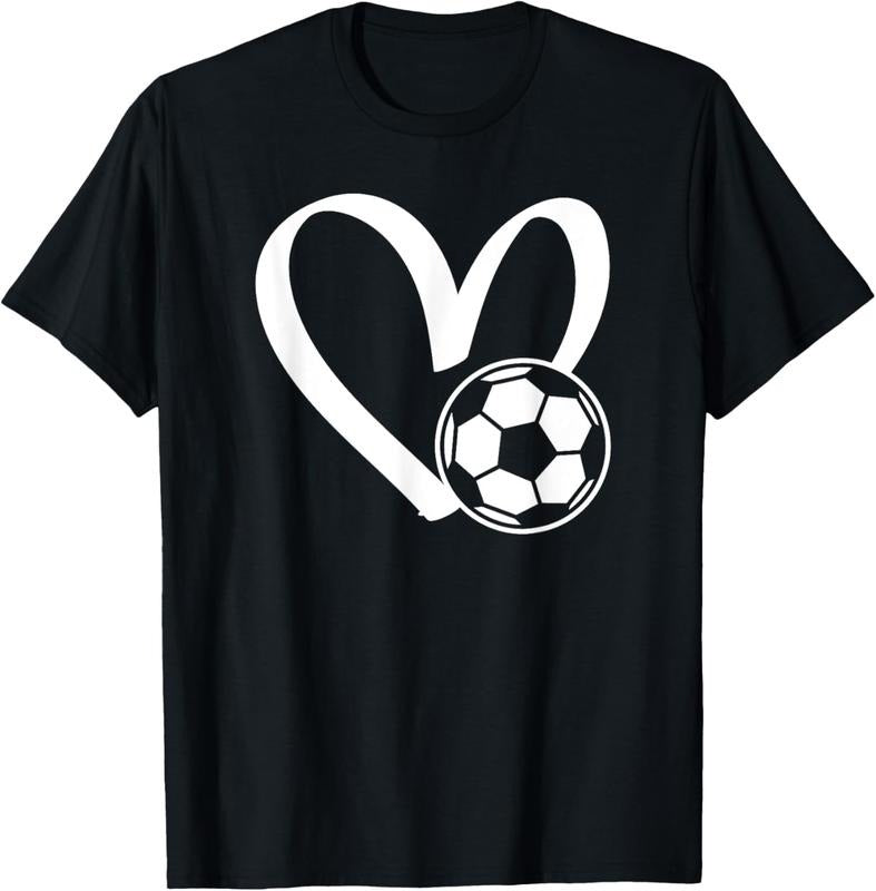 100% Cotton Soccer Ball Heart T-Shirts, Hoodie, Sweatshirt