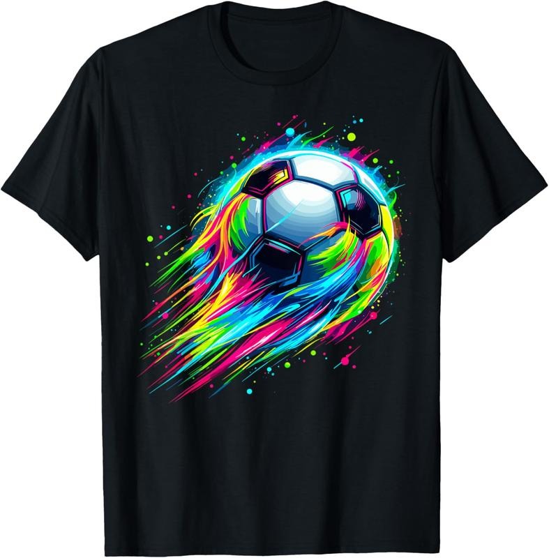 100% Cotton Soccer Colorful Tie Dye Soccer Ball T-Shirt Hoodie Sweatshirt | PrintMintTees.com