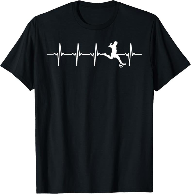 100% Cotton Soccer Heartbeat Gift For Soccer Players T-Shirt Hoodie Sweatshirt | PrintMintTees.com