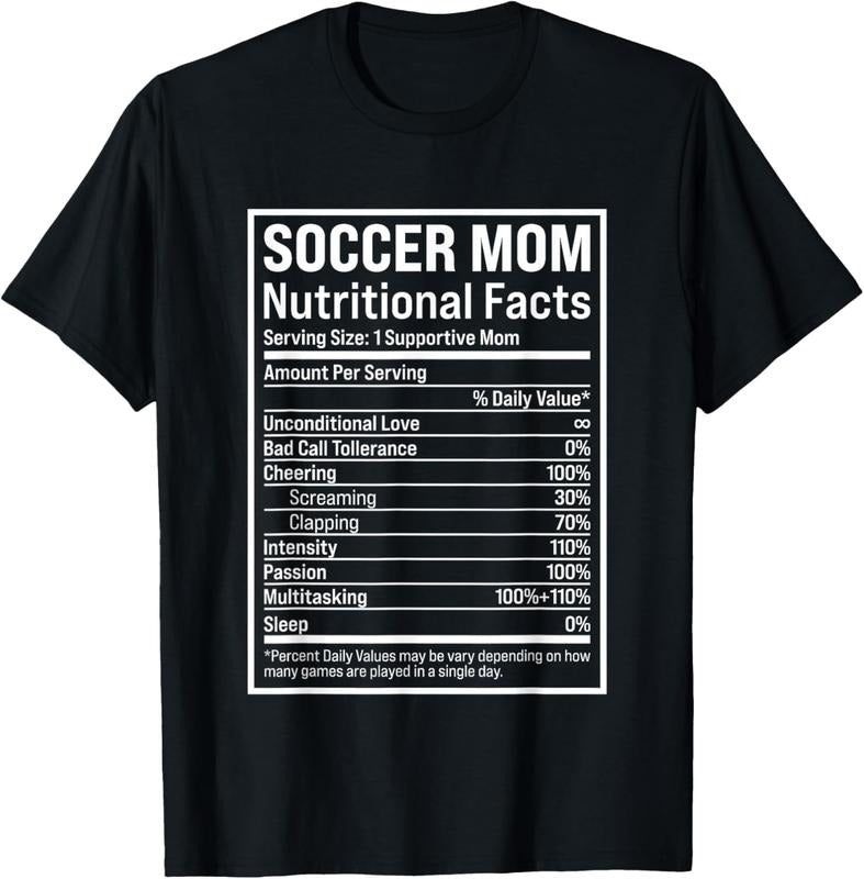 100% Cotton Soccer Mom Ball Mom Nutritional Facts Funny Mothers Day 2021 T-Shirt Hoodie, Sweatshirt | PrintMintTees.com