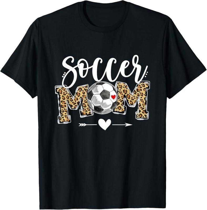 100% Cotton Soccer Mom Leopard Funny Soccer Mom Shirt Mother's Day T-Shirt Hoodie, Sweatshirt | PrintMintTees.com