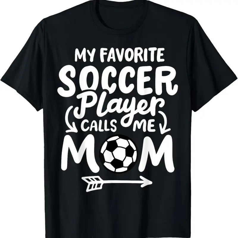 100% Cotton Soccer Mom My Favorite Soccer Player Calls Me Mom T-Shirt Hoodie, Sweatshirt | PrintMintTees.com