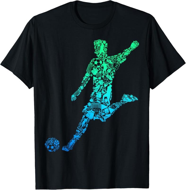 100% Cotton Soccer Player Boys  Youth Men T-Shirt Hoodie Sweatshirt | PrintMintTees.com