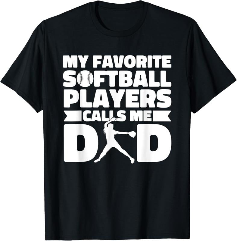 100% Cotton Softball - Batter My Favorite Softball Players Calls Me Dad T-Shirt Hoodie Sweatshirt | PrintMintTees.com