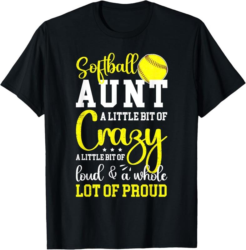 100% Cotton Softball Aunt Proud Aunt Of A Softball Player Aunt T-Shirt Hoodie, Sweatshirt | PrintMintTees.com