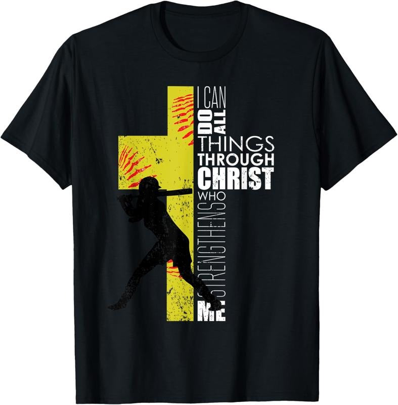 100% Cotton Softball Gifts Players Teen Girls Women Christian Religious T-Shirt Hoodie, Sweatshirt | PrintMintTees.com