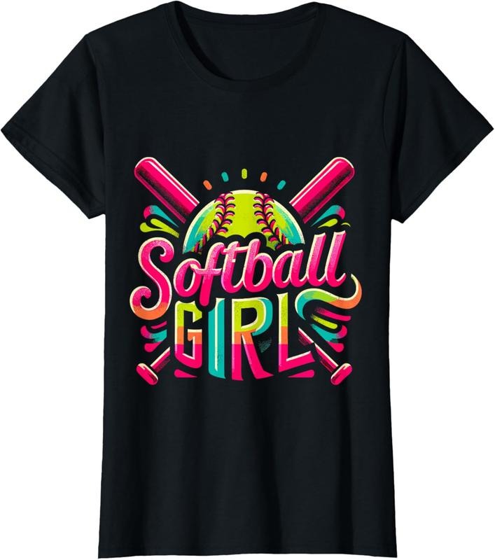 100% Cotton Softball Girl Softball Player Fan T-Shirt Hoodie, Sweatshirt | PrintMintTees.com