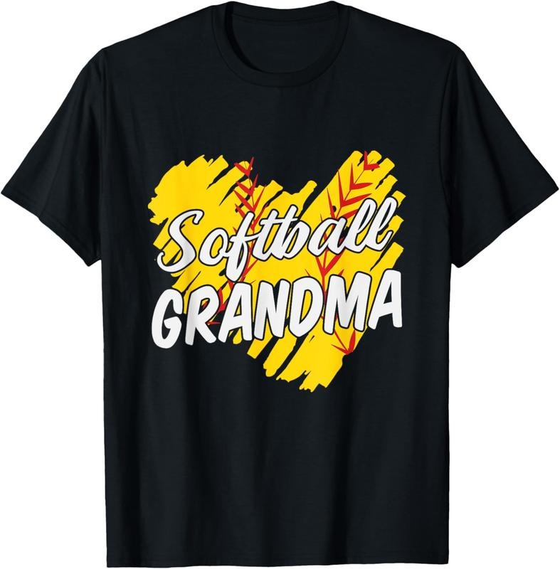 100% Cotton Softball Grandma Softball Grandparents T-Shirts, Hoodie, Sweatshirt