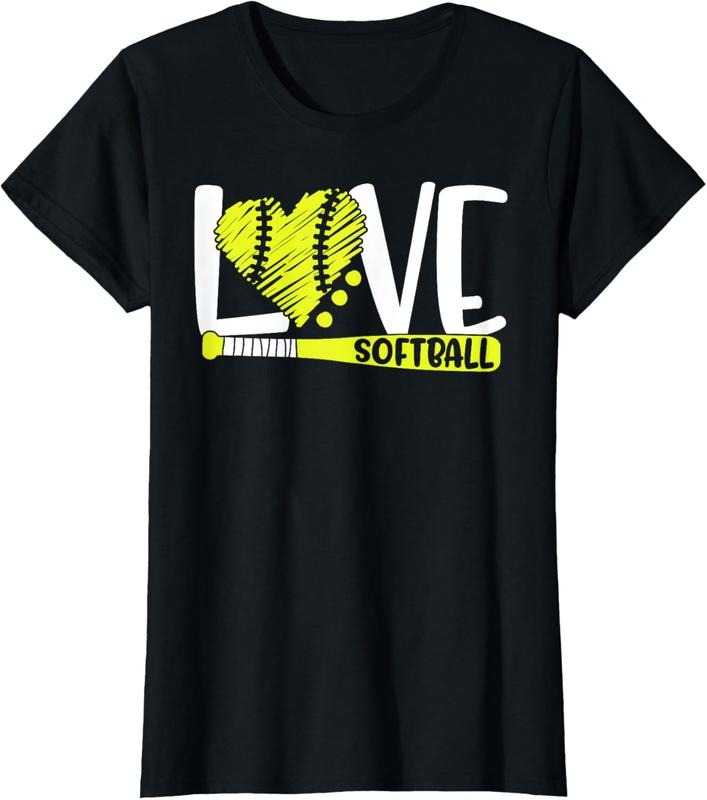 100% Cotton Softball Graphic Saying Shirts for Teen Girls and Women T-Shirt Hoodie Sweatshirt | PrintMintTees.com