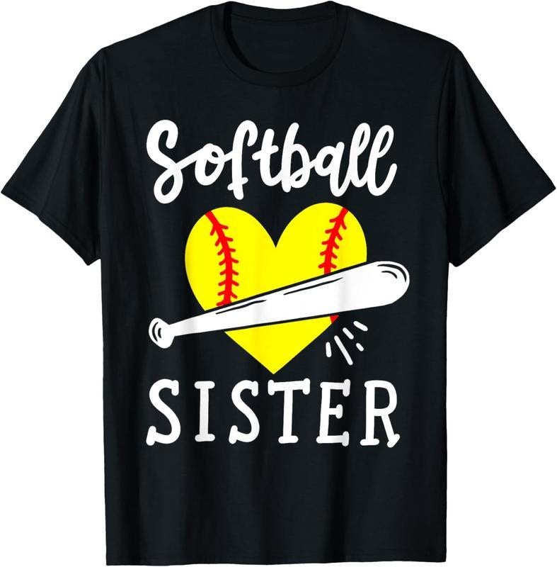 100% Cotton Softball Sister Softball Player T-Shirt Hoodie, Sweatshirt | PrintMintTees.com