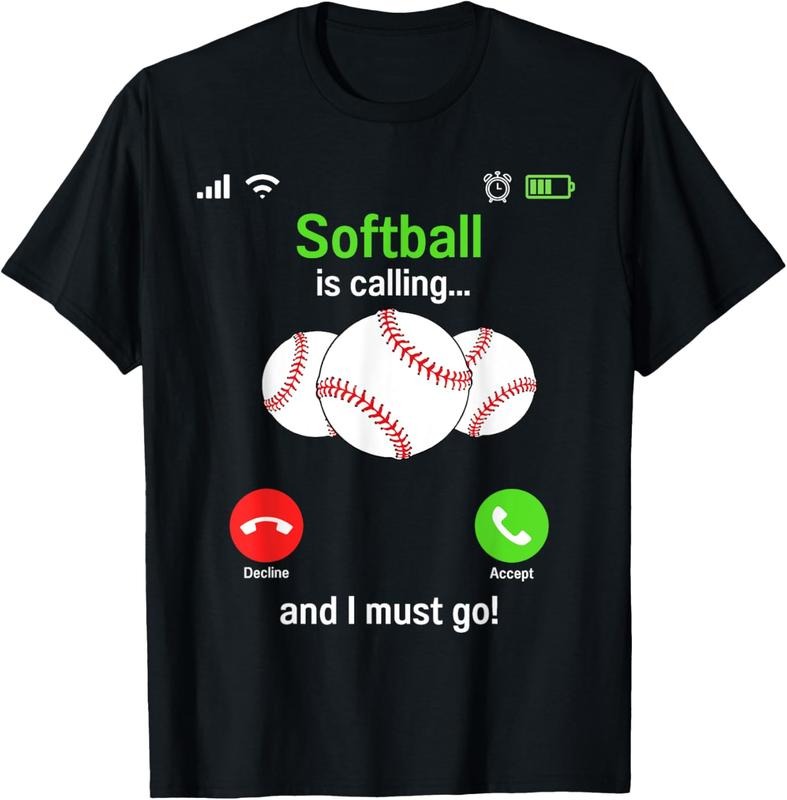 100% Cotton Softball Is Calling Softball Player Coaches Team Softball Shirt Hoodie Sweatshirt