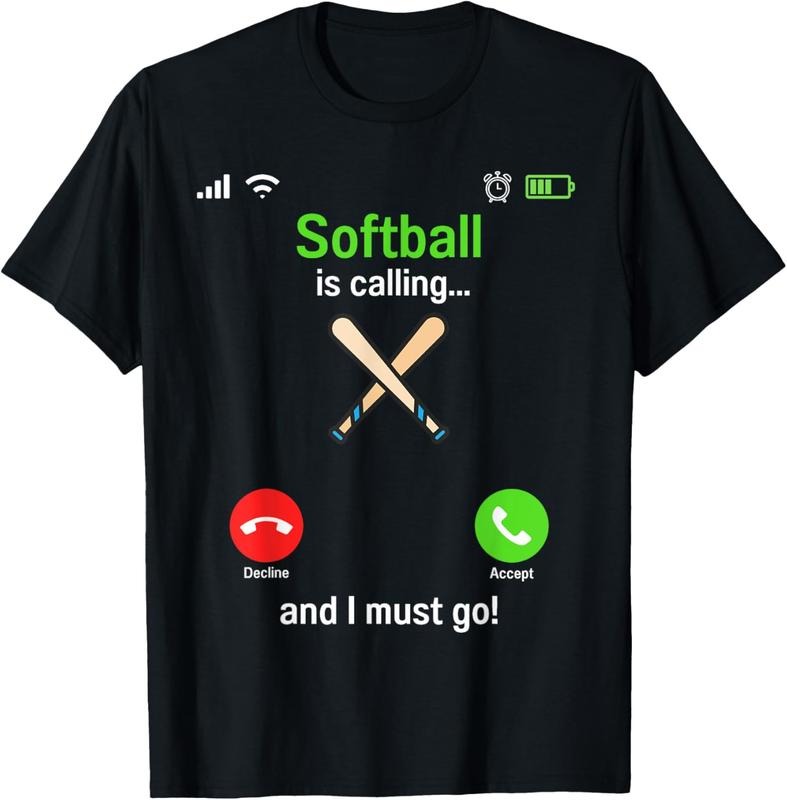 100% Cotton Softball Is Calling Softball Player Coaches Team Softball T Shirtstyle{N002}2 T-Shirts, Hoodie, Sweatshirt