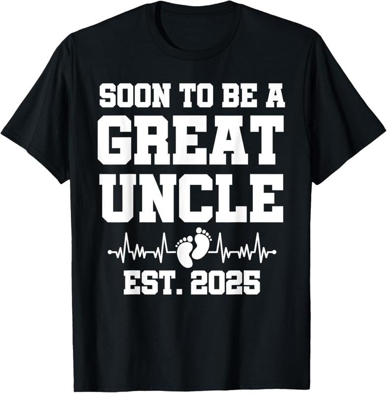 100% Cotton Soon To Be A Great Uncle Est. 2025 - Pregnancy Announcement T-Shirt Hoodie, Sweatshirt | PrintMintTees.com