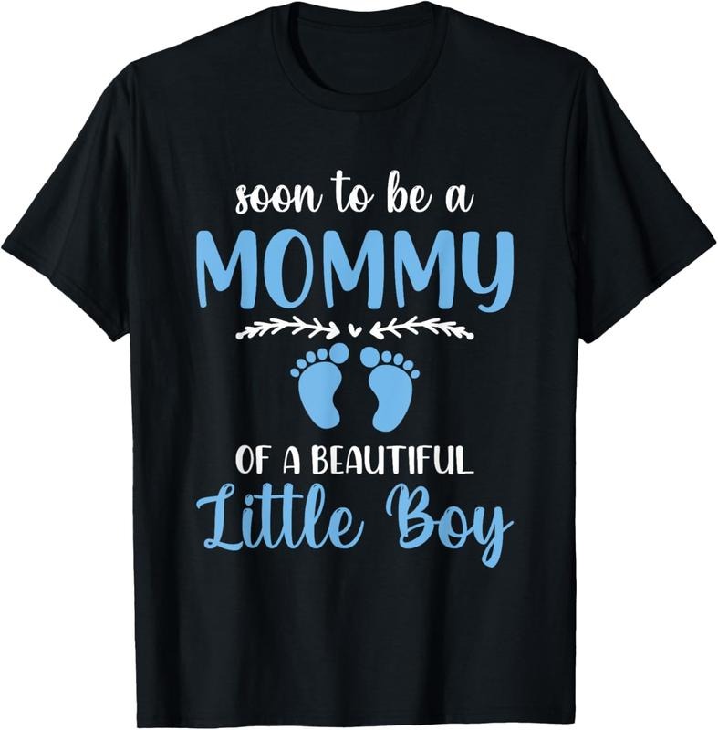 100% Cotton Soon To Be A Mommy Of A Beautiful Little Boy Pregnancy T-Shirt Hoodie Sweatshirt | PrintMintTees.com