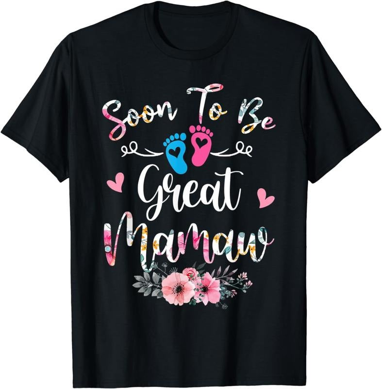 [100% Cotton]Soon To Be Great Mamaw Flower T-Shirt Hoodie Sweatshirt | PrintMintTees.com